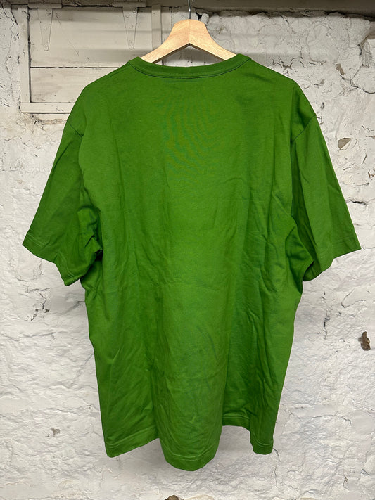 Helmut Lang White Spell Green T-shirt Sz XXL