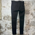 Amiri MX1 Brown Suede Black Denim Jeans Sz 34