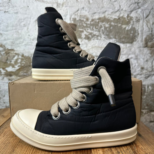 Rick Owens High Jumbo Lace Puffer Black Milk Sneaker Sz 12 (45)