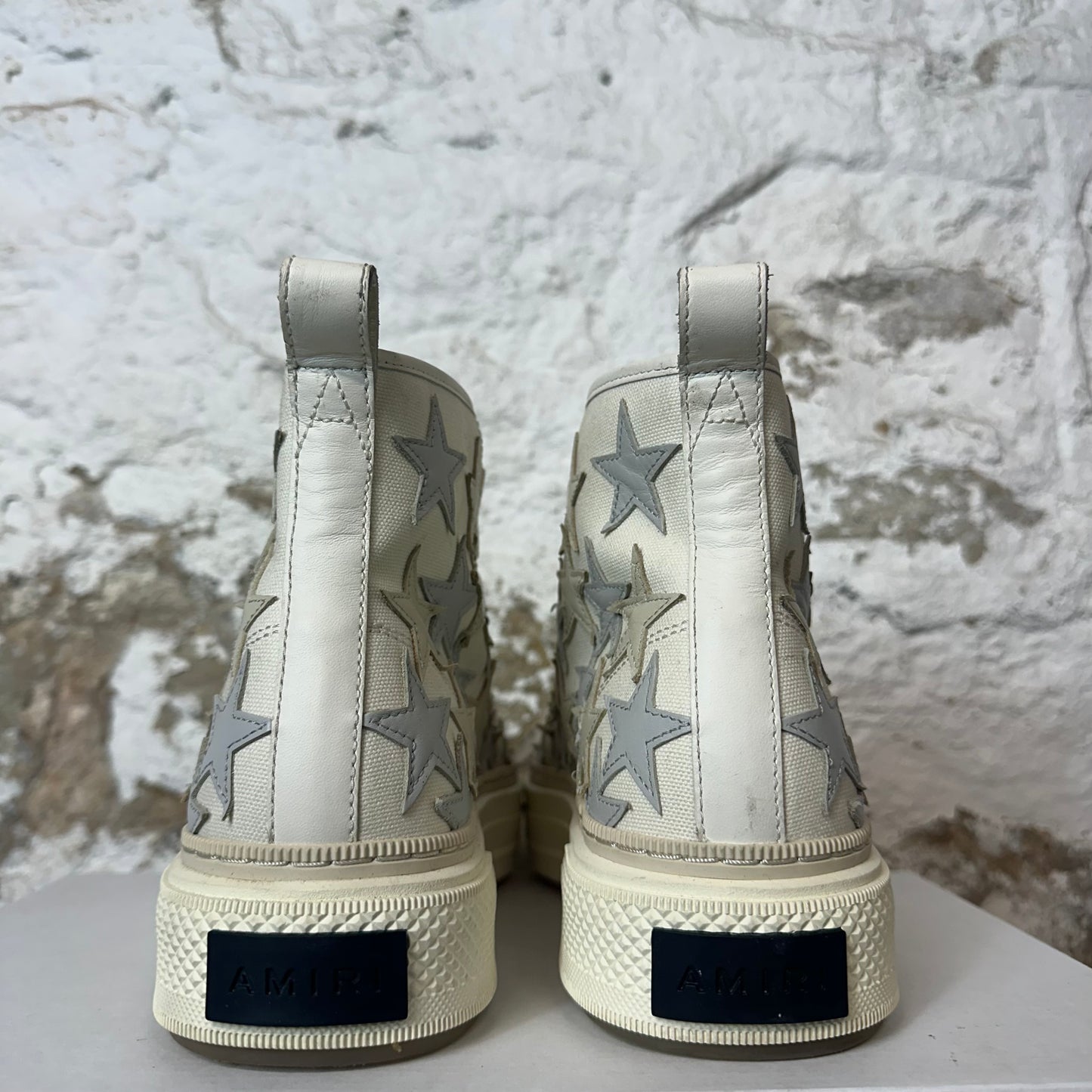 Amiri High Grey Star Cream Sneaker Sz 12 (45)
