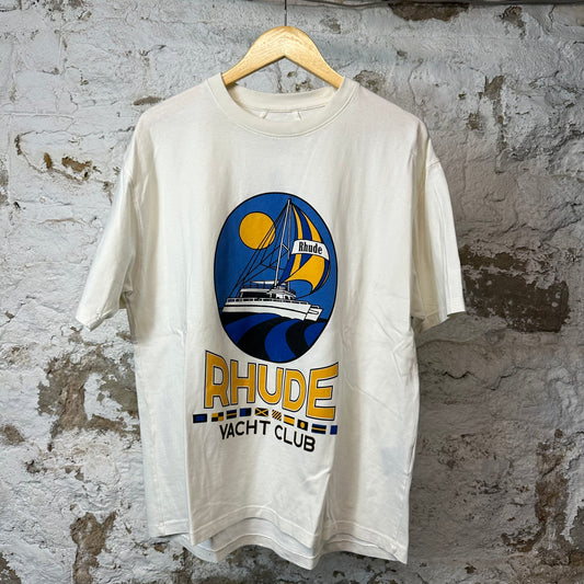 Rhude Yacht Club T-shirt Cream Sz M