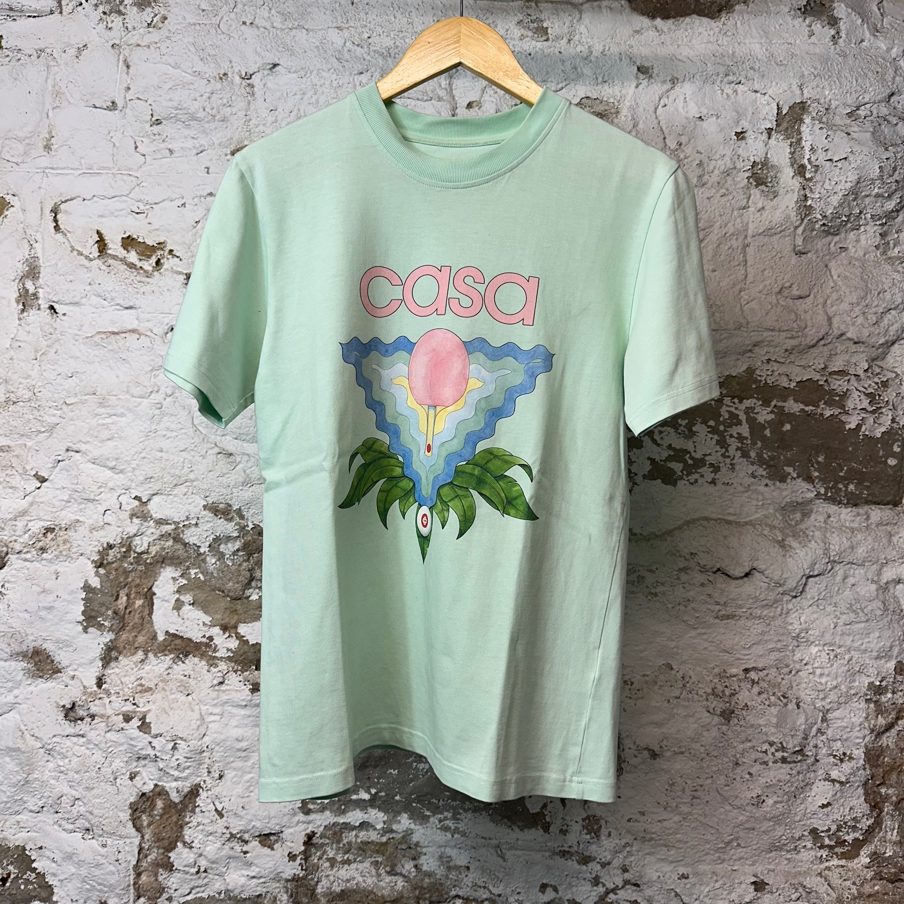 Casablanca Ping Pong T-shirt Green Sz S