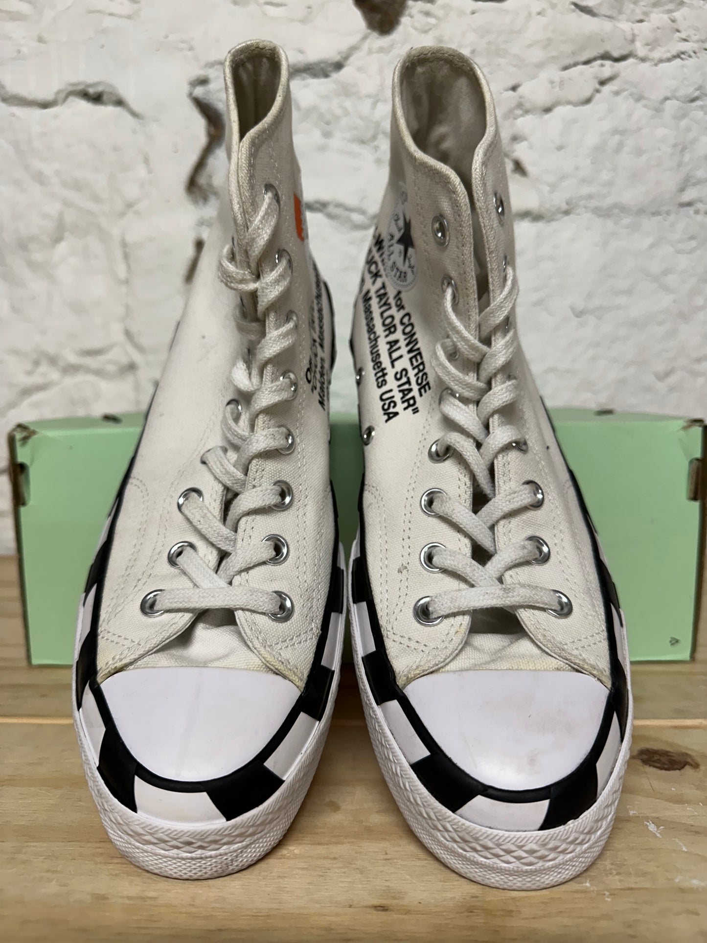 Converse Off White Diagonal Sz 8.5