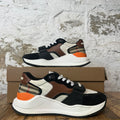 Burberry Ramsey Brown White Black Sneaker Sz 7 (40)