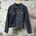 Louis Vuitton Dark Blue Monogram Denim Jacket Sz S (46)