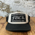 Chrome Hearts Hollywood FUCK Black White Trucker Hat