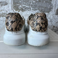 Alexander Mcqueen Snakeskin Tab White Sneaker Sz 10 (43)
