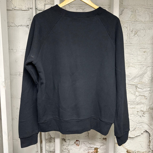 Gucci Leopard Vintage Logo Black Crewneck Sz S