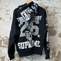Supreme Warriors Black Zip Up Hoodie Sz S