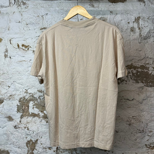 Palm Angels Red Spiral Spell T-shirt Cream Sz M