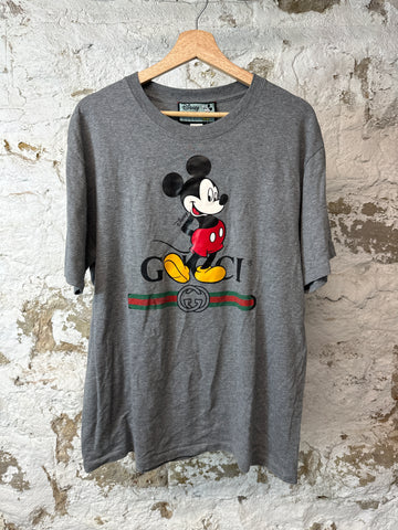 Gucci Mickey Mouse T-shirt Gray Sz S