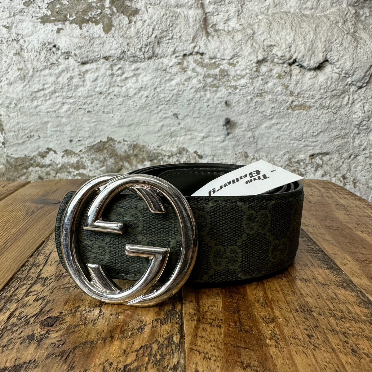 Gucci GG Monogram Forest Green Belt Sz (100/40)