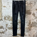 Amiri Faded Black Distressed Denim Jeans Sz 34