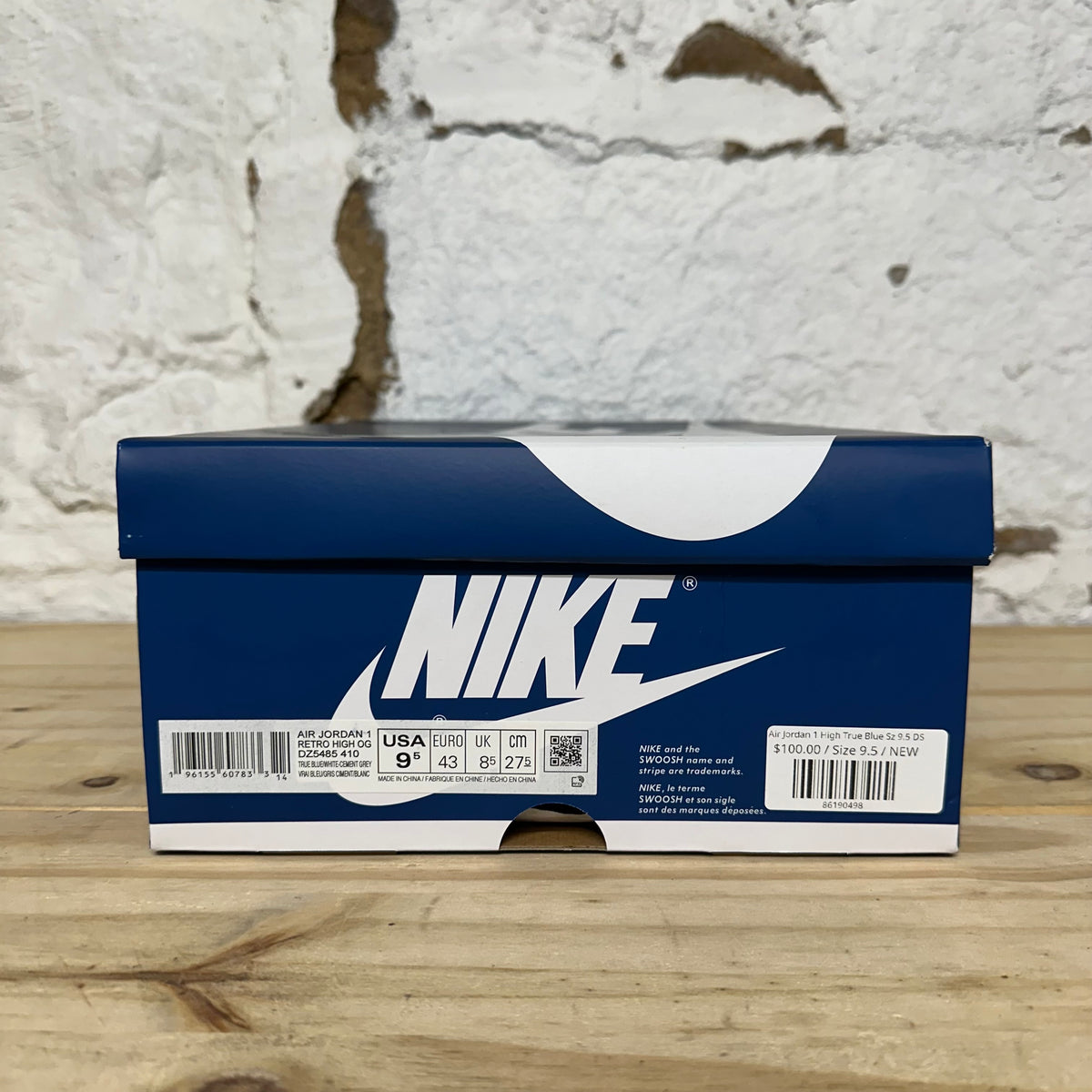 Air Jordan 1 High True Blue Sz 9.5 DS