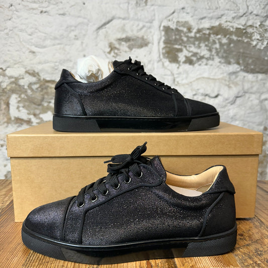 Christian Louboutin Triple Black Glitter Sneaker Sz 7 (40)