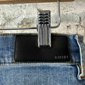 Amiri Purple Suede Core Logo Blue Denim Jeans Sz 32