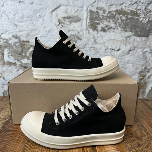 Rick Owens DRKSHDW Black Canvas Milk Sneaker Sz 6 (38) DS