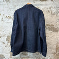 Dior Oblique Raw Blue Denim Button Up Jacket Sz XL (52)
