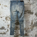 Amiri MX2 Blue Black Patch Blue Denim Jeans Sz 31