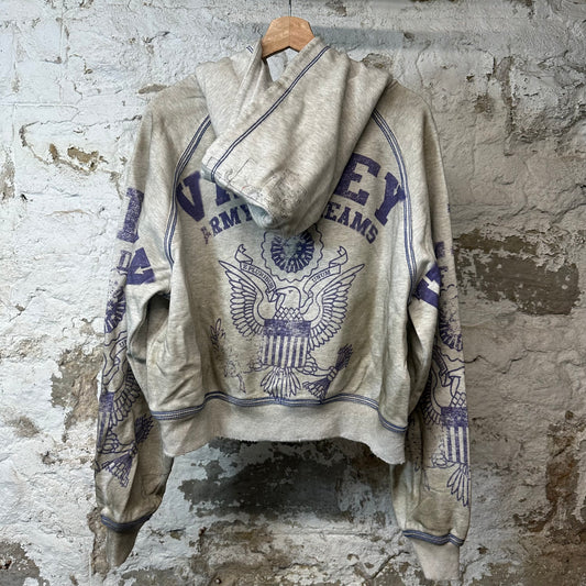 Vale Army Zip Up Grey Hoodie