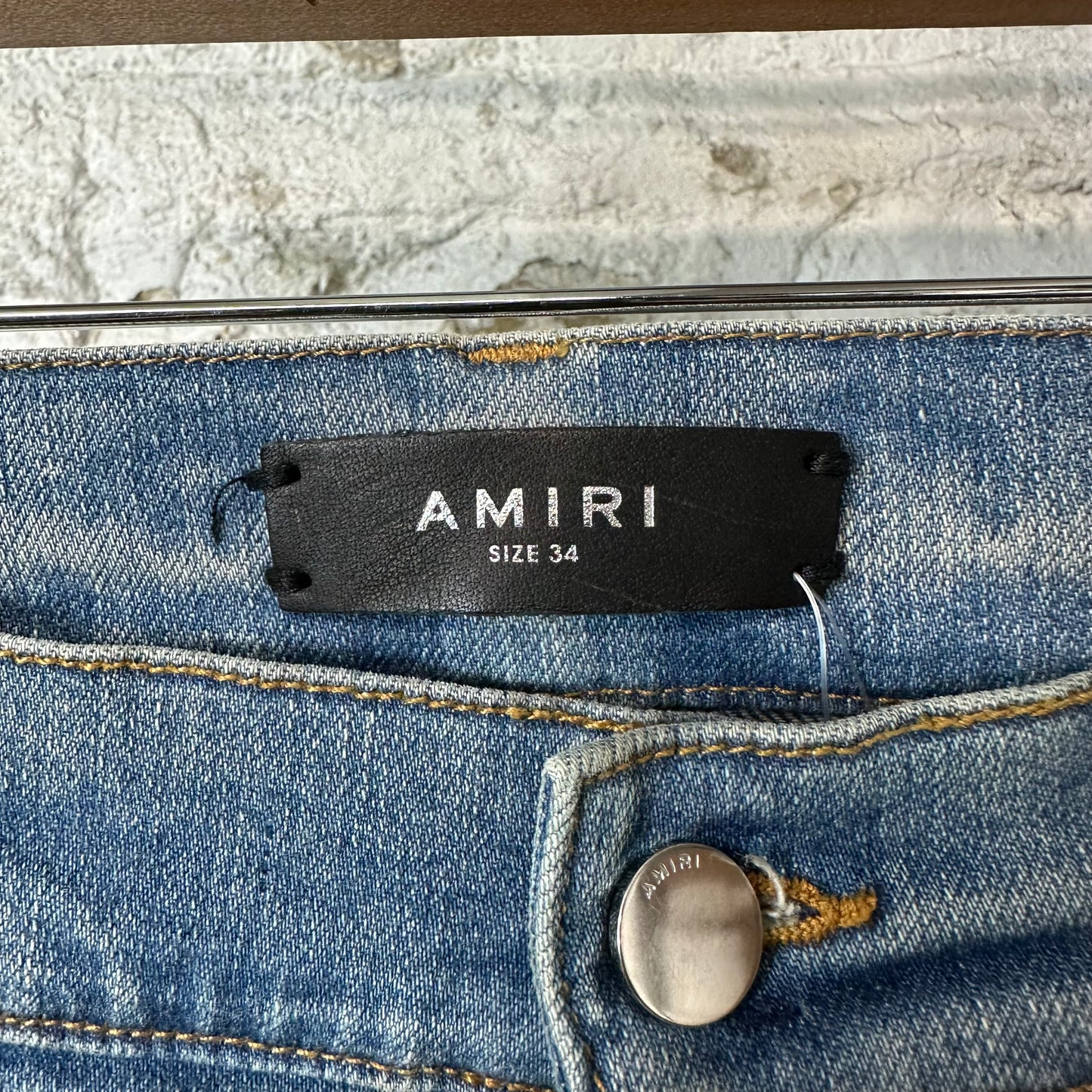 Amiri MX1 Blue Tie Dye Blue Denim Jeans Sz 34