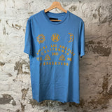 Amiri Yellow LA Spell Blue T-shirt Sz M