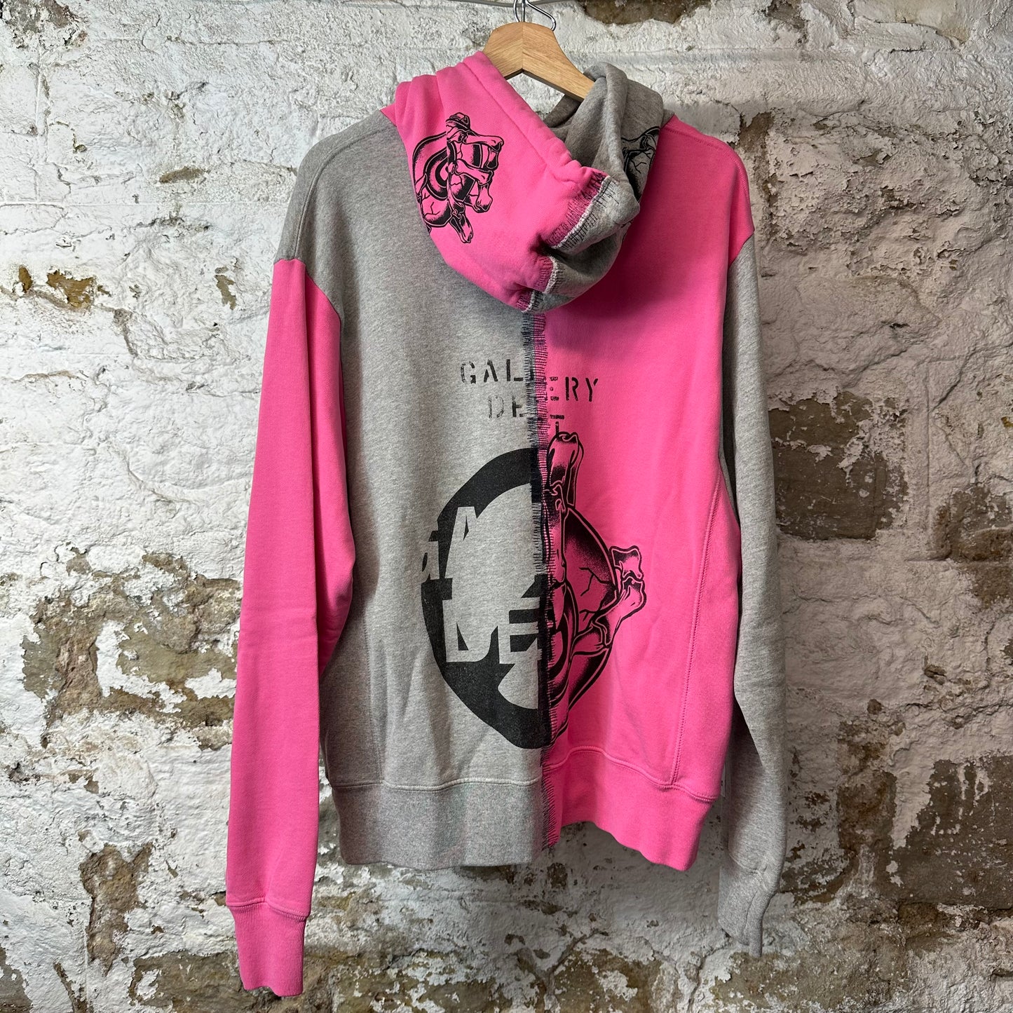 Gallery Department Retouche Pink Gray Hoodie Sz S