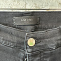 Amiri MX1 Black Woven Black Denim Jeans Sz 32