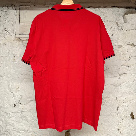 Moncler Small Logo Polo Shirt Red Sz XXL