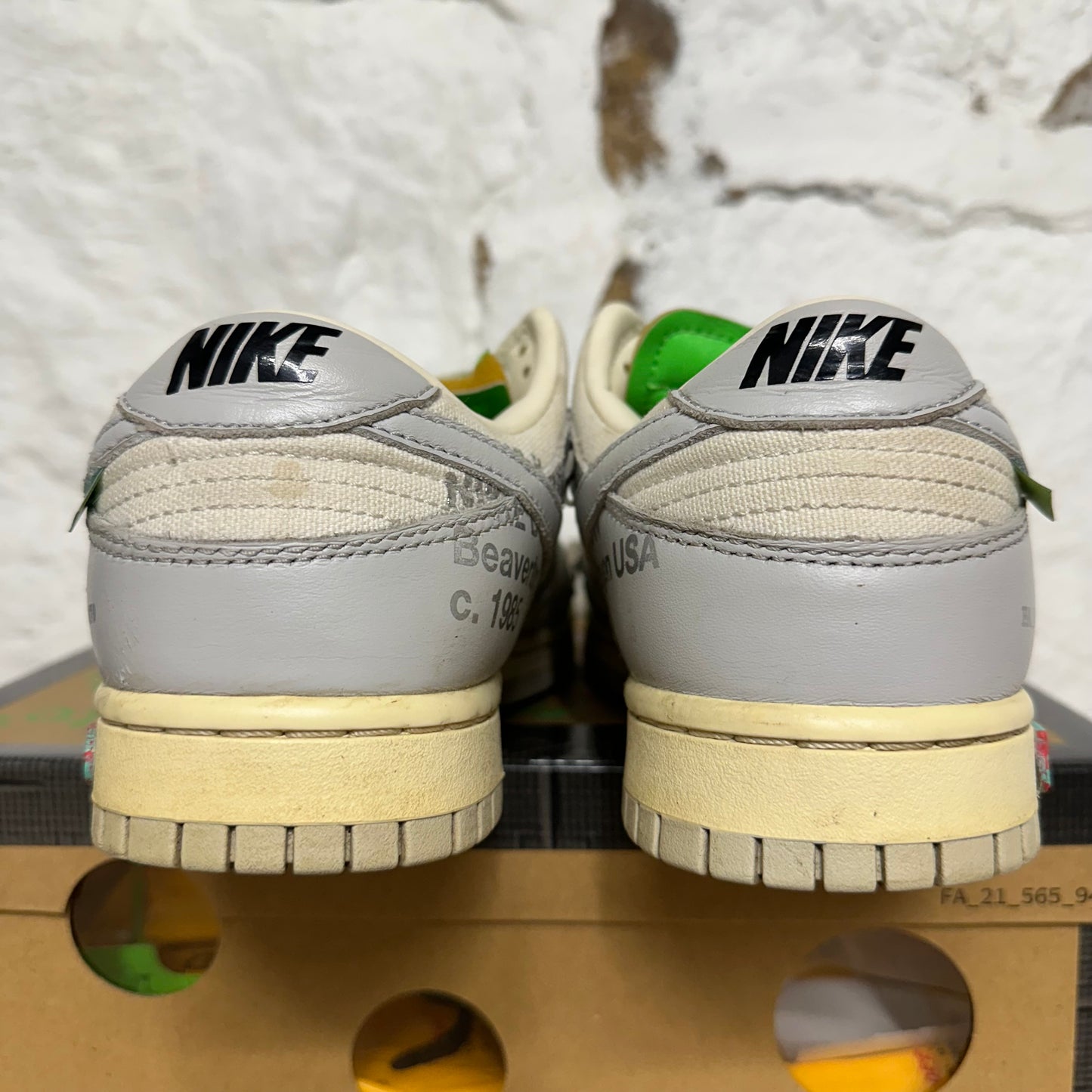 Nike Dunk Low Off-White Lot 7 Sz 8.5