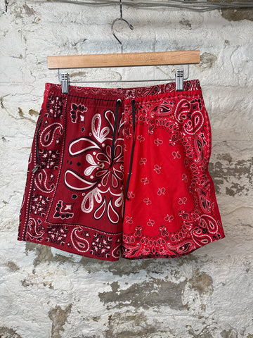 Amiri Red Paisley Shorts Sz M