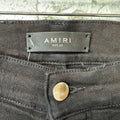 Amiri MX1 Gold Patch Black Denim Jeans Sz 34
