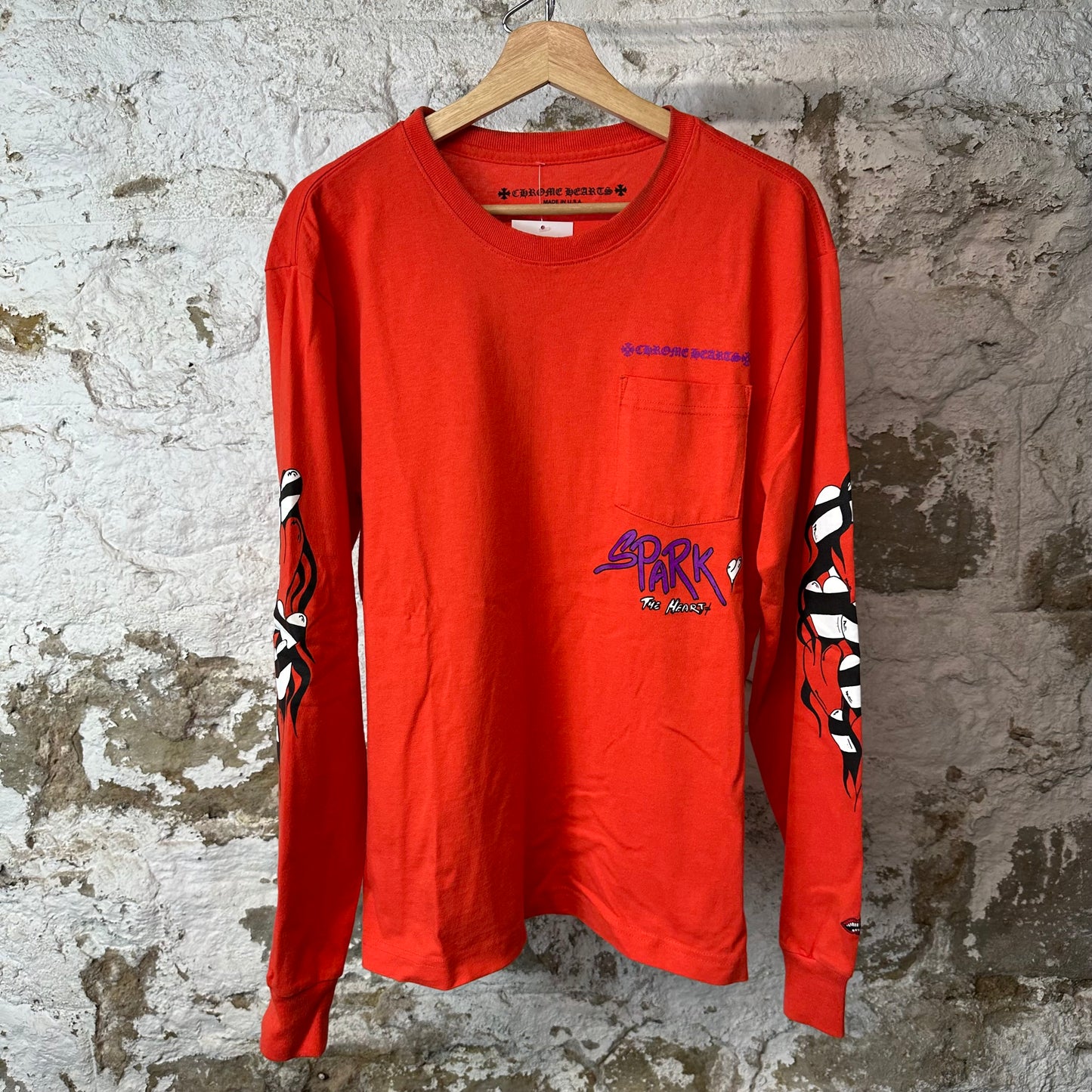 Chrome Hearts Matty Boy Spark Red Long Sleeve Sz L