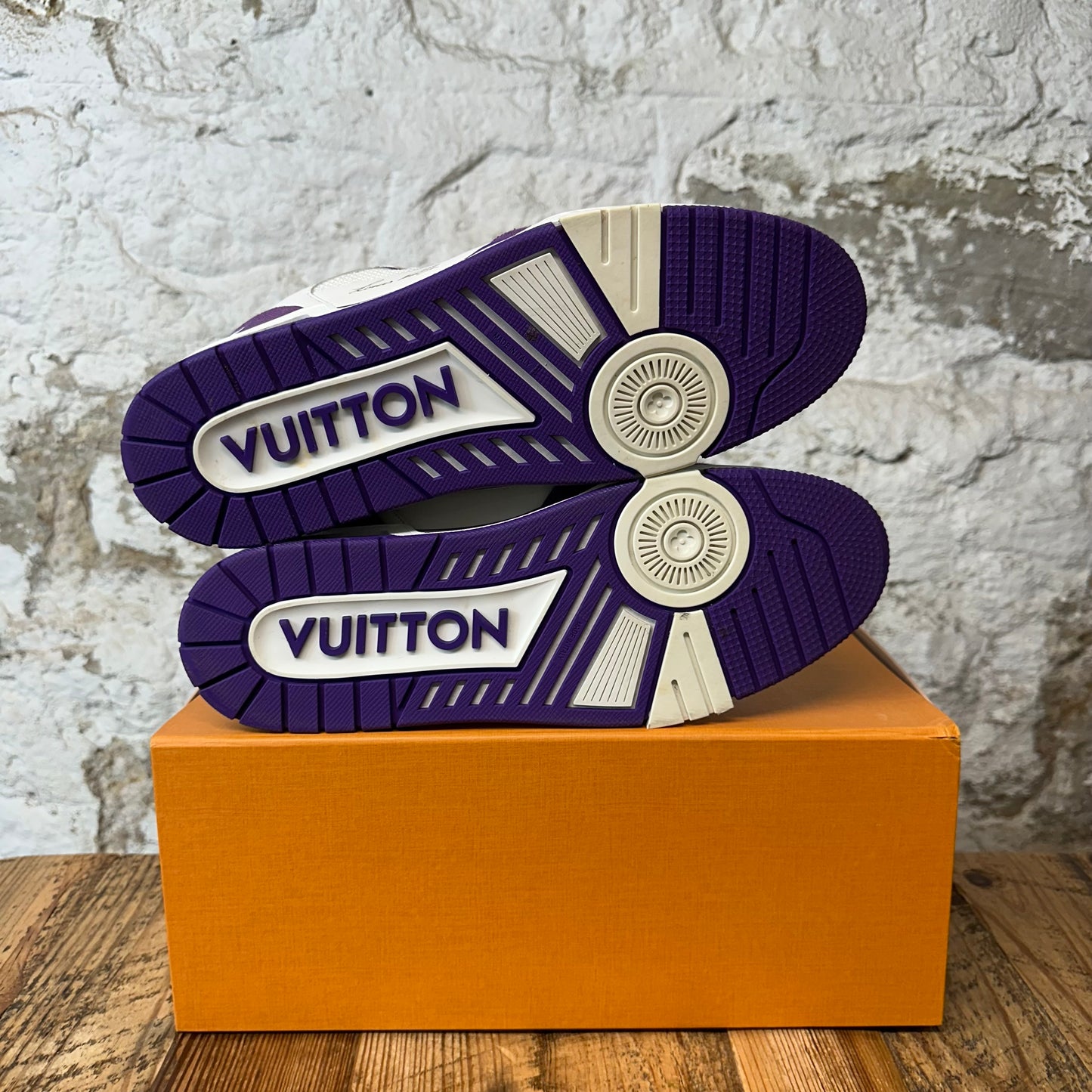 Louis Vuitton Purple White Strap Trainer Sneaker Sz 11.5 (10LV)