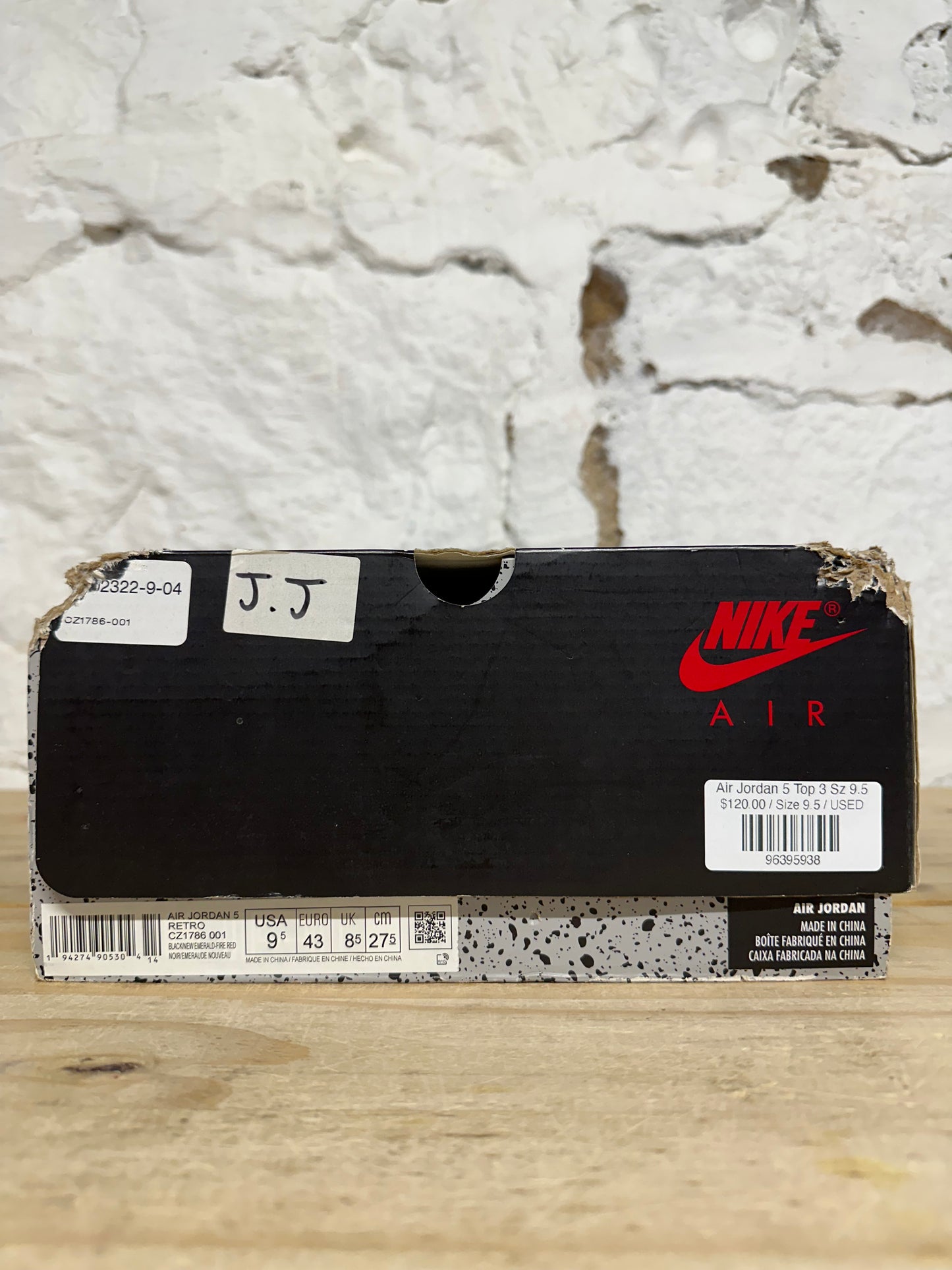 Air Jordan 5 Top 3 Sz 9.5