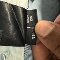 Amiri MX1 Cream Core Logo Blue Denim Jeans Sz 33