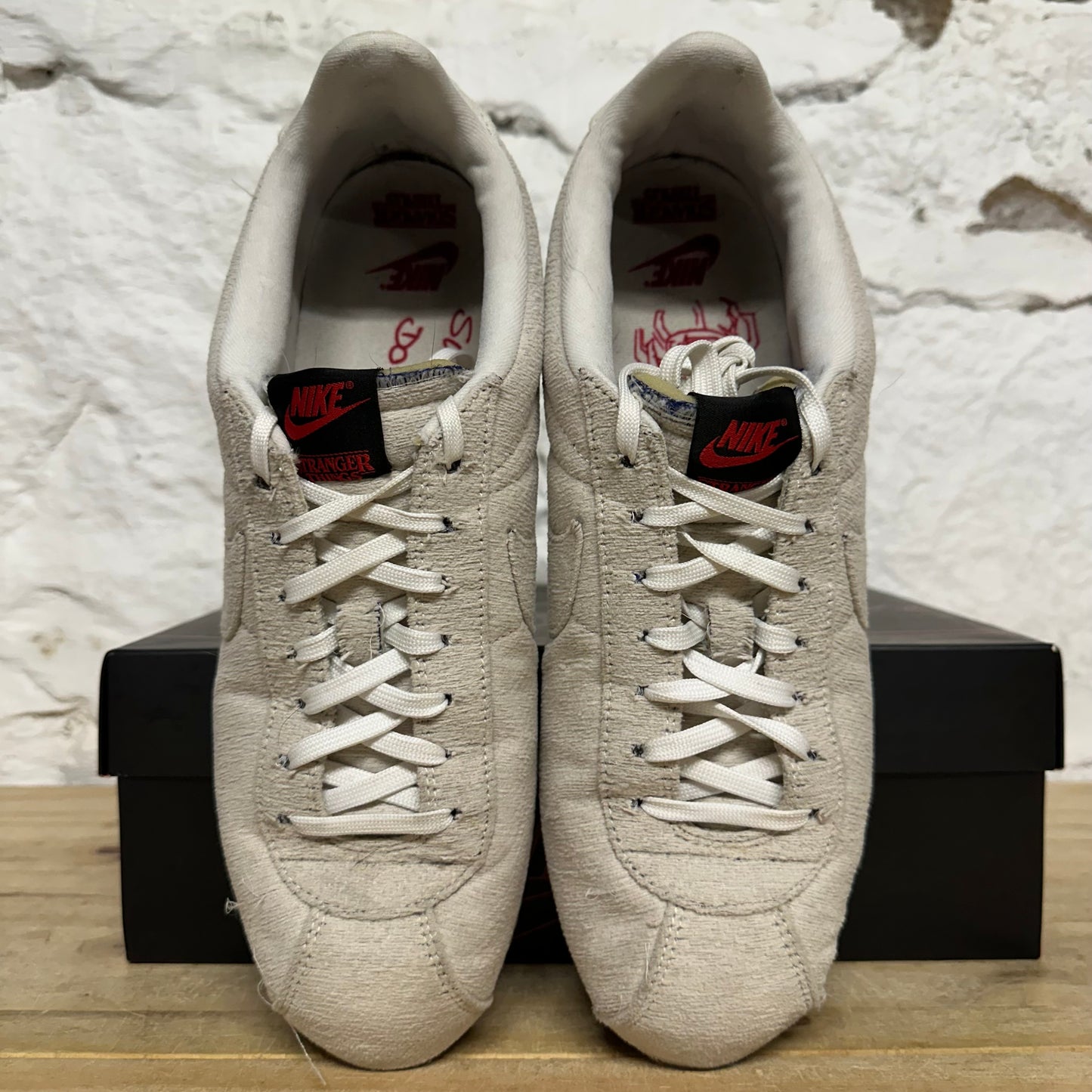 Nike x Stranger Things Cortez Sail Upside Down Sz 12