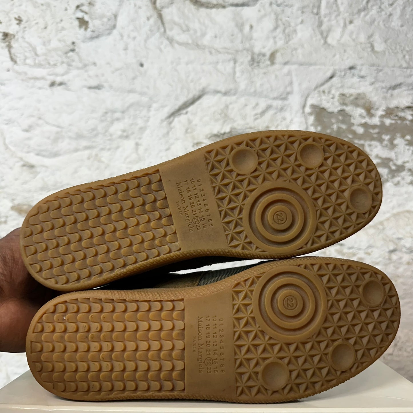 Maison Margiela Replica Green Canvas Sneaker Sz 8 (41)