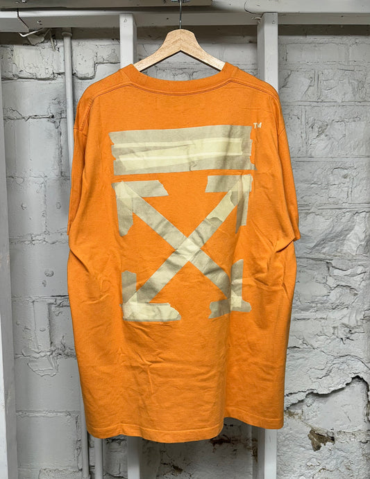 Off-White Orange Tape T-Shirt Sz S
