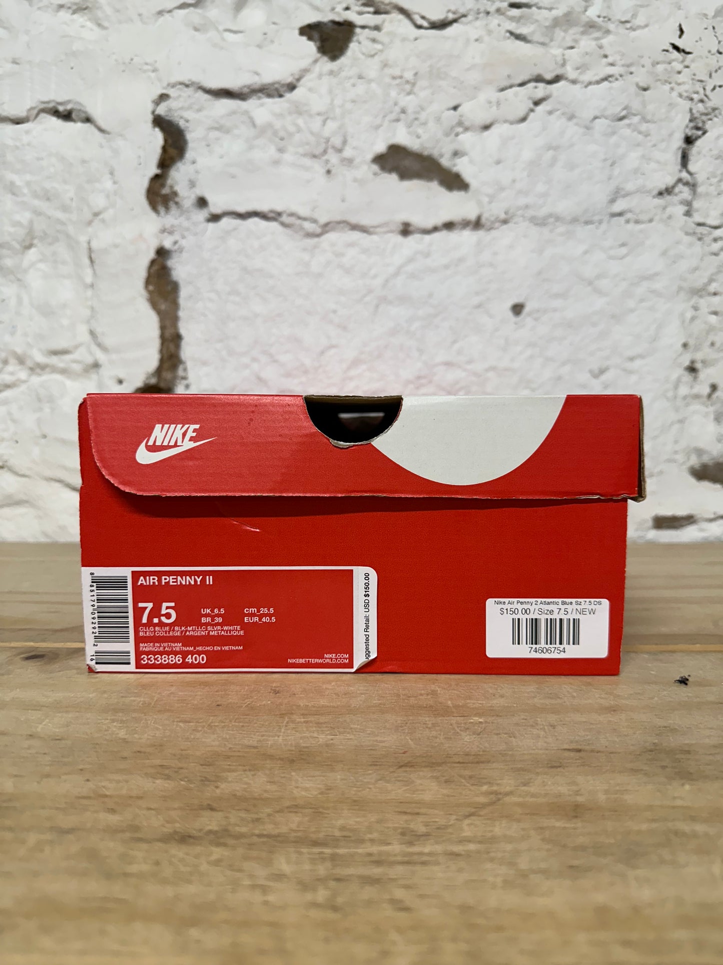 Nike Air Penny 2 Atlantic Blue Sz 7.5 DS