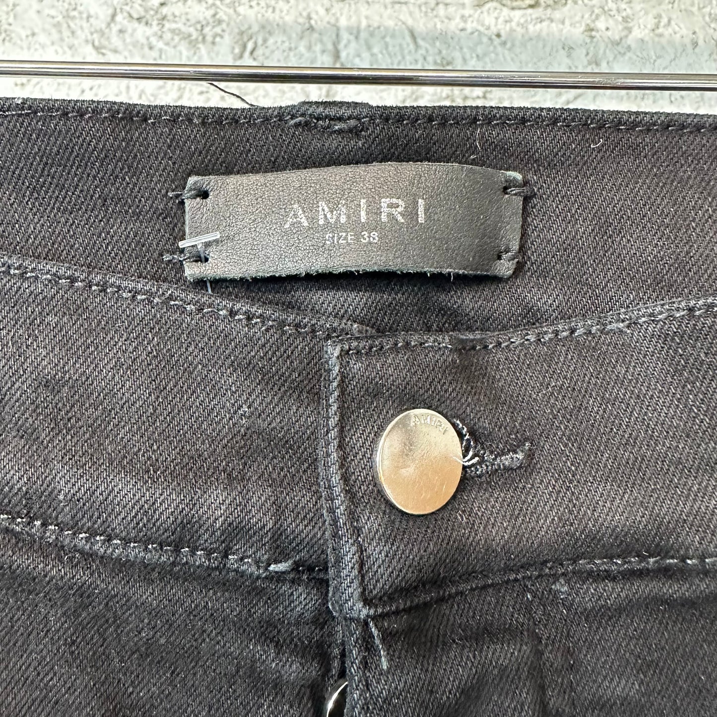 Amiri MX1 Green Paisley Black Denim Jeans Sz 38