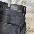 Amiri MX2 Pink Red Patch Black Denim Jeans Sz 36