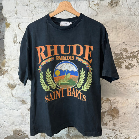 Rhude Saint Barts Paradis T-shirt Black Sz XS