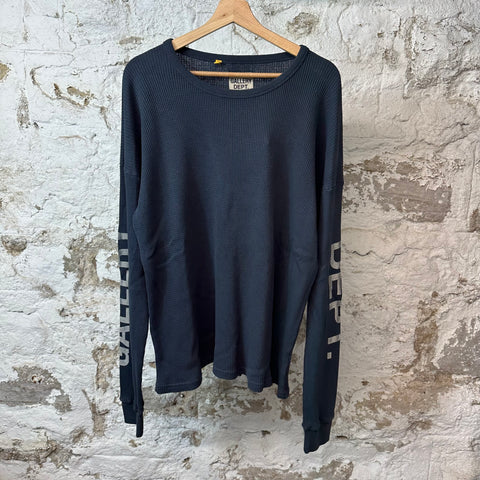 Gallery Dept Back Spell Navy Thermal L/S Sz S