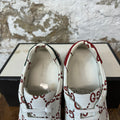 Gucci Red GG Monogram White Ace Sneaker Sz 9.5