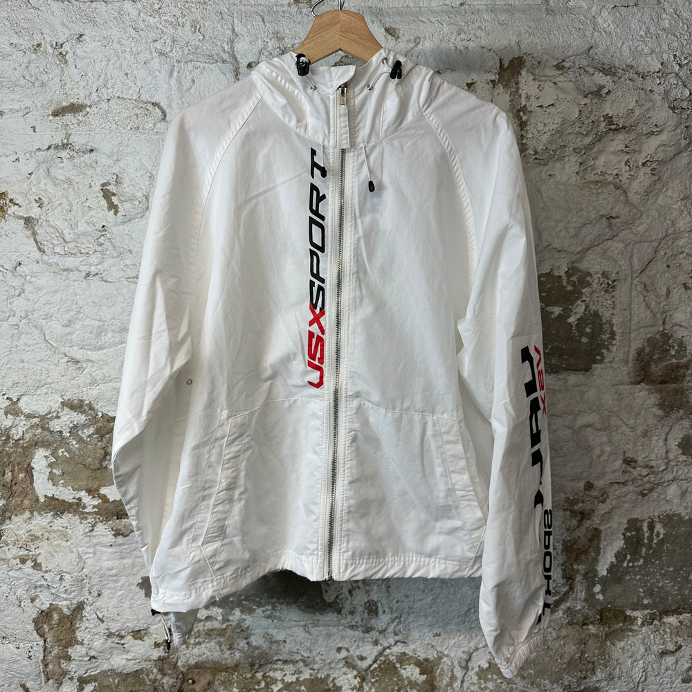 Vale Rainstorm White Track Jacket Sz S