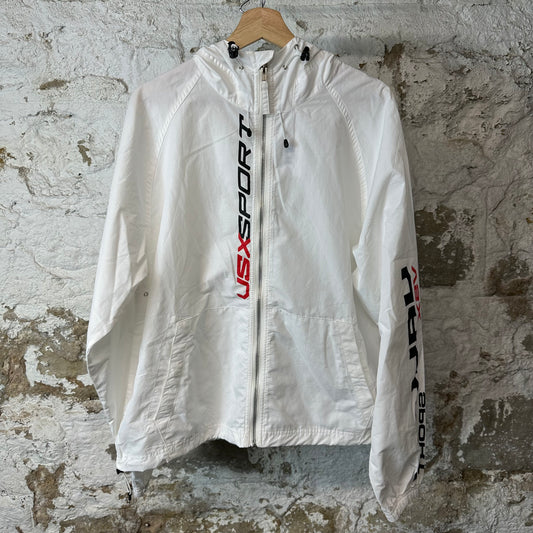 Vale Rainstorm White Track Jacket Sz S