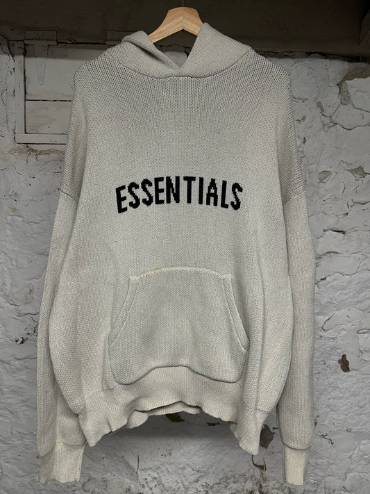 Fear of God Essentials Tan Knit Hoodie Sz L