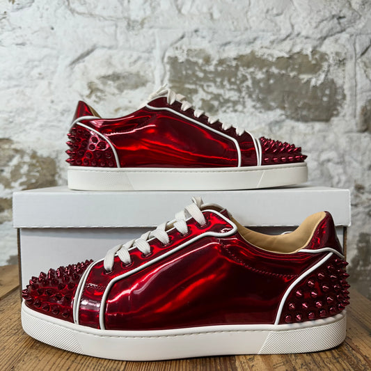 Christian Louboutin Red Metallic Spike Sneaker Sz 10 (43)