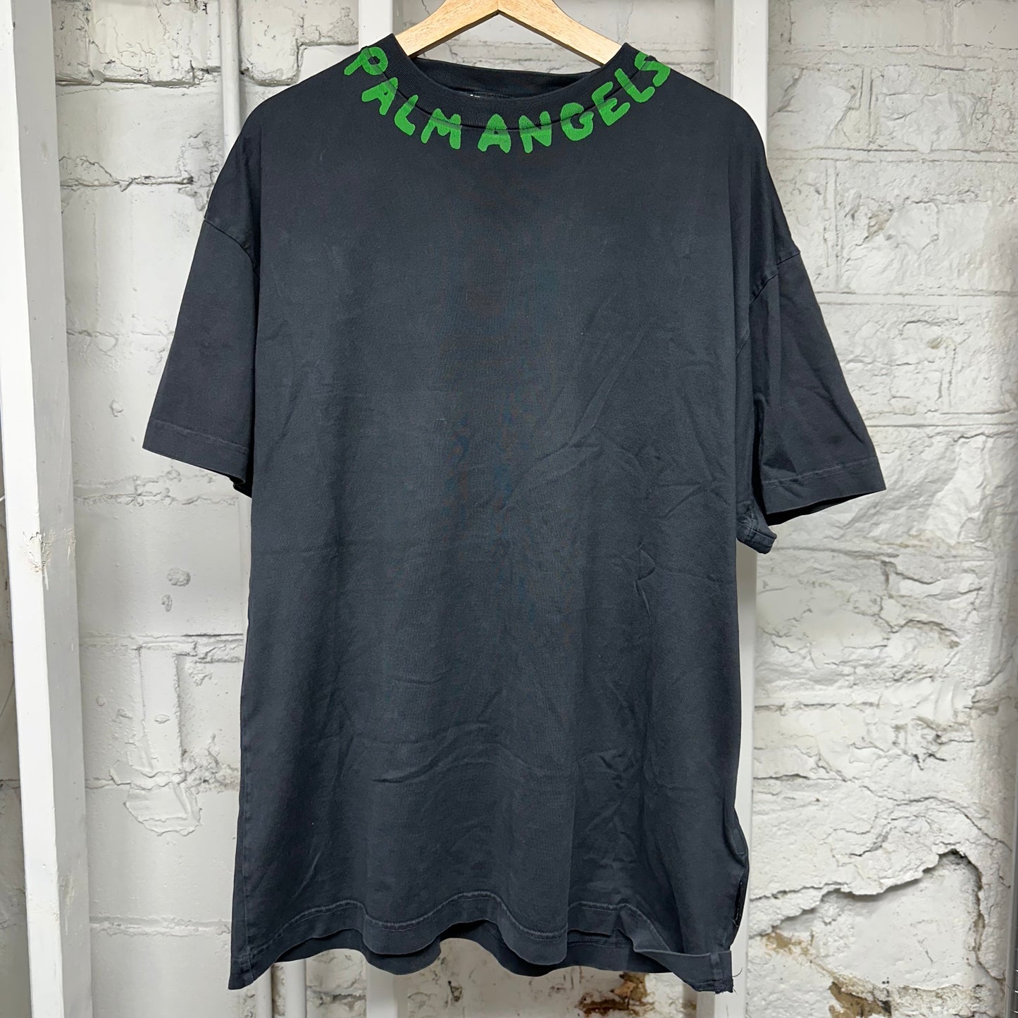 Palm Angels Neck Spellout T-Shirt Sz XL